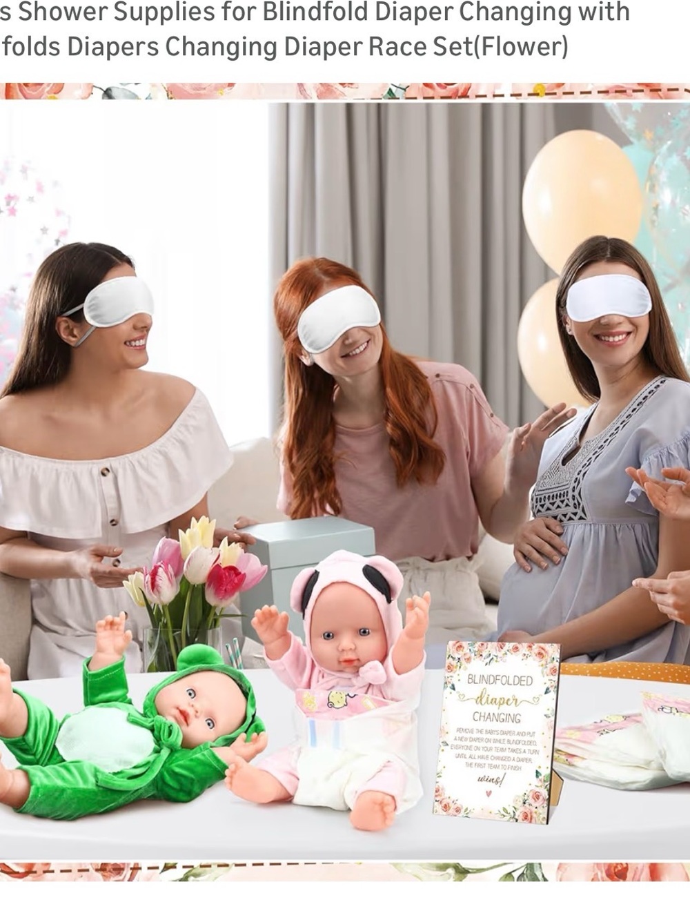 Babies for diaper game change on baby showers